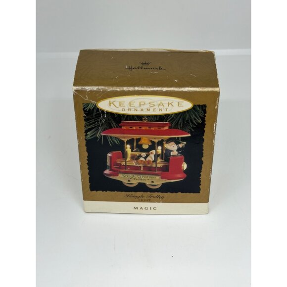 VTG 2004 Hallmark Kringle Trolley Magic Light Christmas Keepsake Ornament Decor - Picture 2 of 7